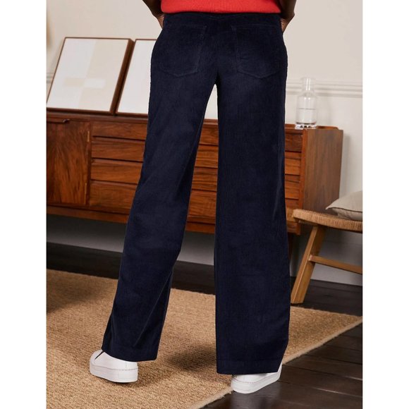 NWT Boden Alexia Wide Leg Corduroy Trouser Pants in Navy Blue, size 6 (US) - Picture 7 of 9